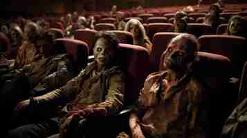 Free photo zombies in movie theater