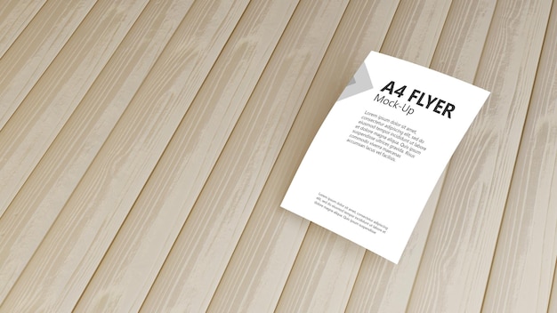 1-a4 design flyer mockup minimalist floor elegant stationary presentation