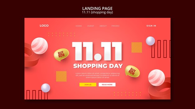 11.11 flash sale landing page template