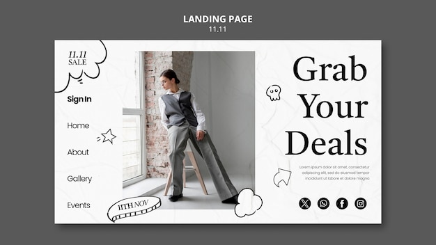 11.11 flash sale landing page template