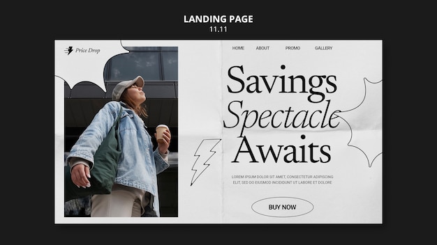 Free PSD 11.11 flash sale landing page template