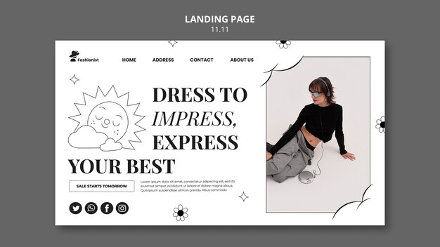 11.11 flash sale landing page  template