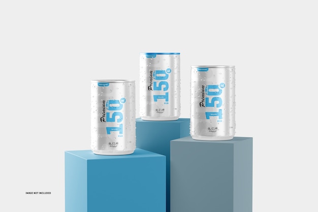 150ml soda cans mockup