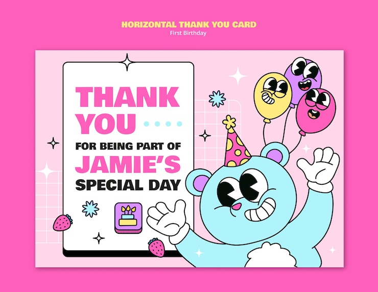 無料PSD 誕生日のテンプレート デザイン