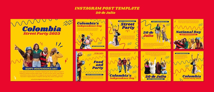 Free PSD 20 de julio template design