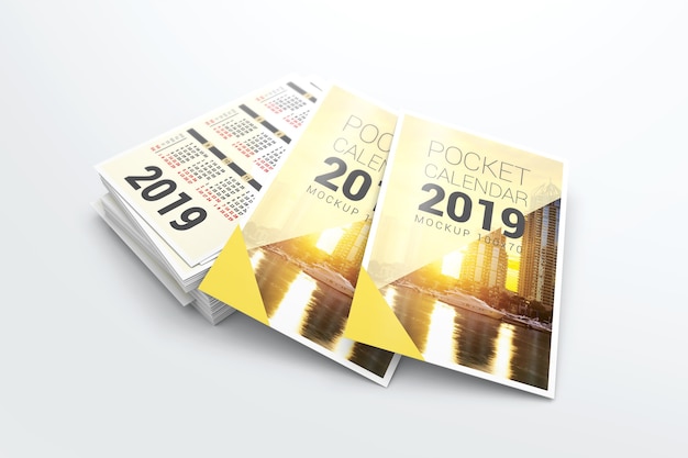 Download Premium Psd 2019 Pocket Calendar Mockup