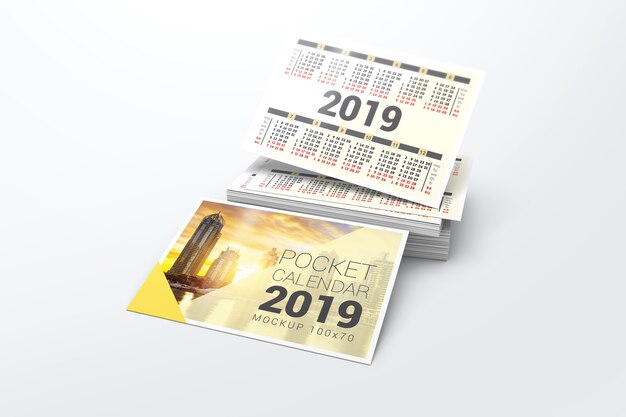 Download Premium Psd 2019 Pocket Calendar Mockup