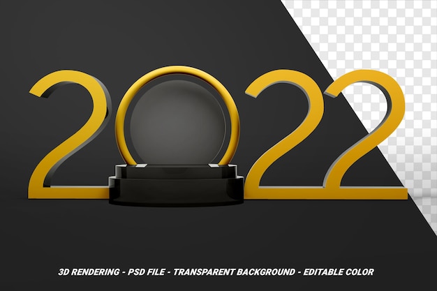 2022 3d podium black gold