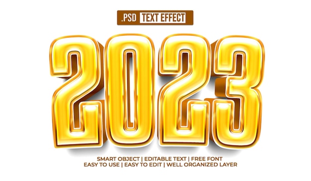 無料PSD 2023 文字スタイル効果