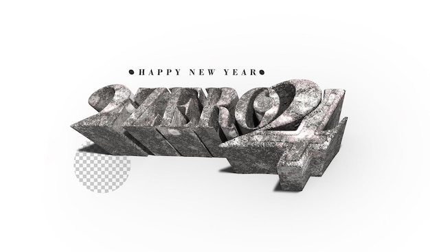 PSD gratuito 2024 buon anno lettering typographical transparent psd