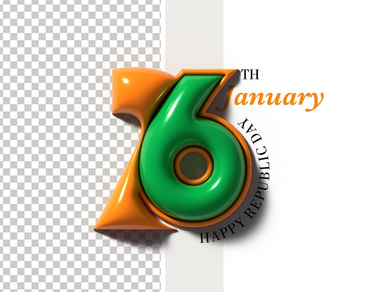 Free PSD 26 january indian republic day psd illustration