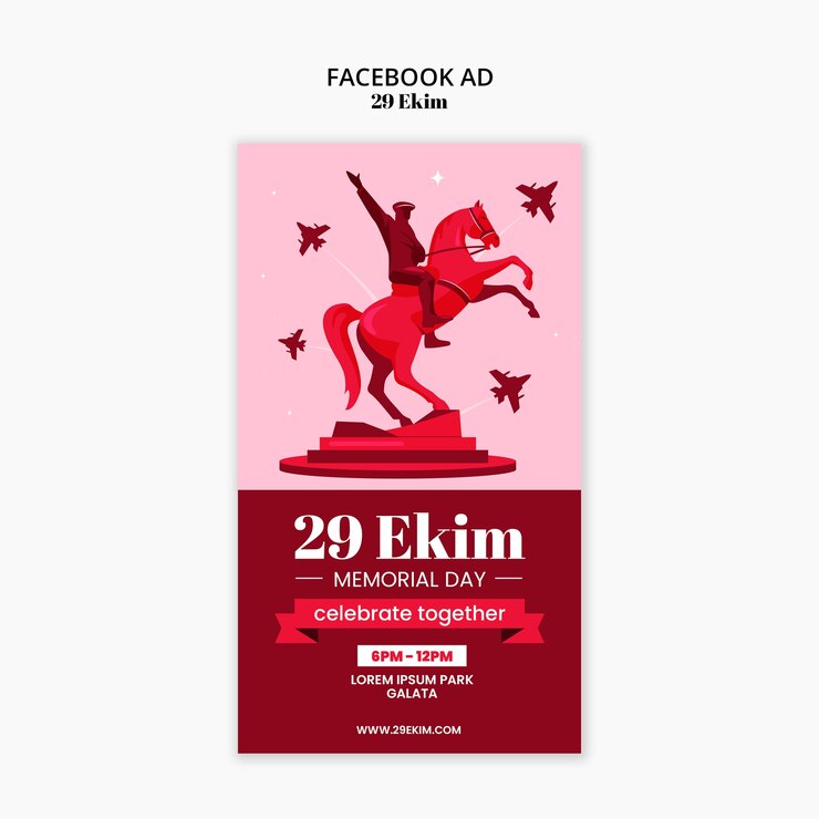 मुफ़्त PSD 29 ekim सेलीब्रेशन टेम्पलेट