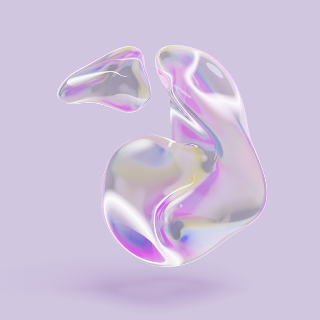 3D-икона абстрактной формы жидкости