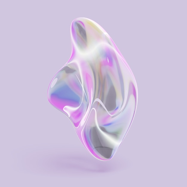 Free PSD 3d abstract fluid shape icon