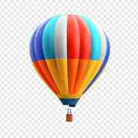 Free PSD 3d air balloon isolated on transparent background