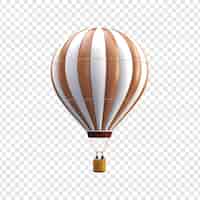 Free PSD 3d air balloon isolated on transparent background