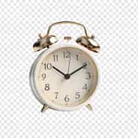 Free PSD 3d alarm clock isolated on transparent background