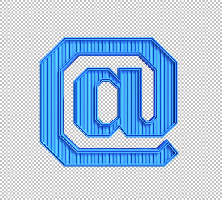 Free PSD 3d alphabet on transparent background