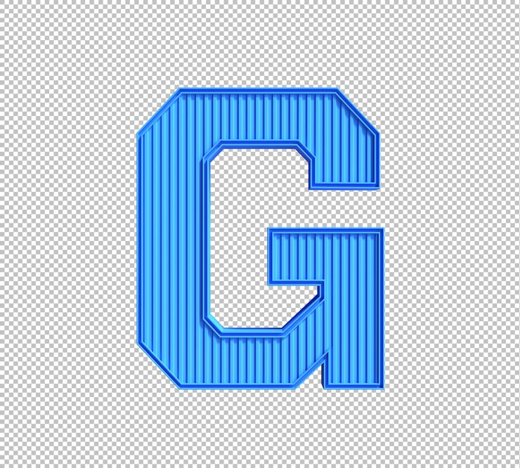 Free PSD 3d alphabet on transparent background