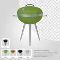 Free PSD 3d bbq gril