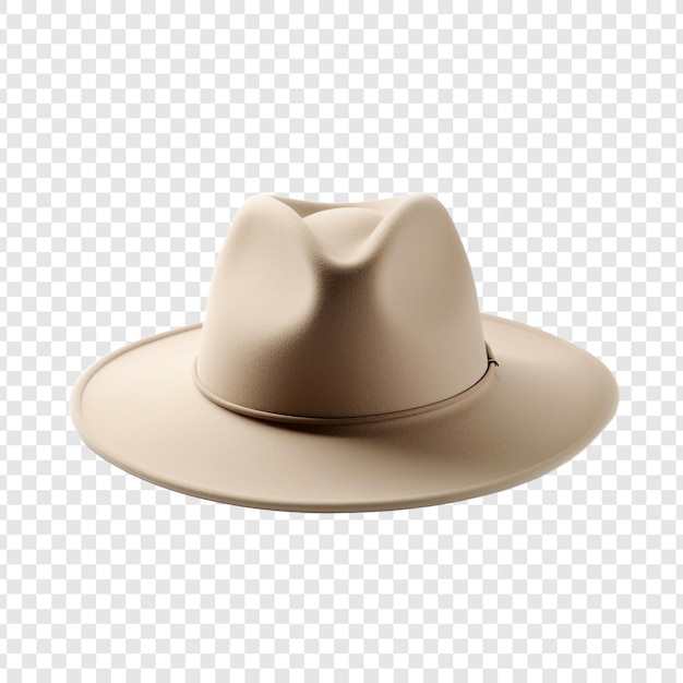 Free PSD 3d beige hat isolated on transparent background