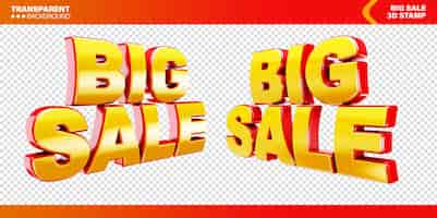 Free PSD 3d big sale flash sale super sale logo isolated for compositions