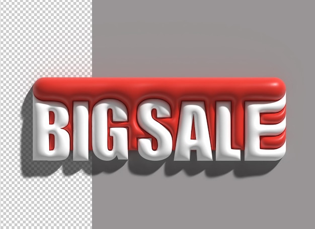 3d big sale lettering design tipografico dell'illustrazione 3d