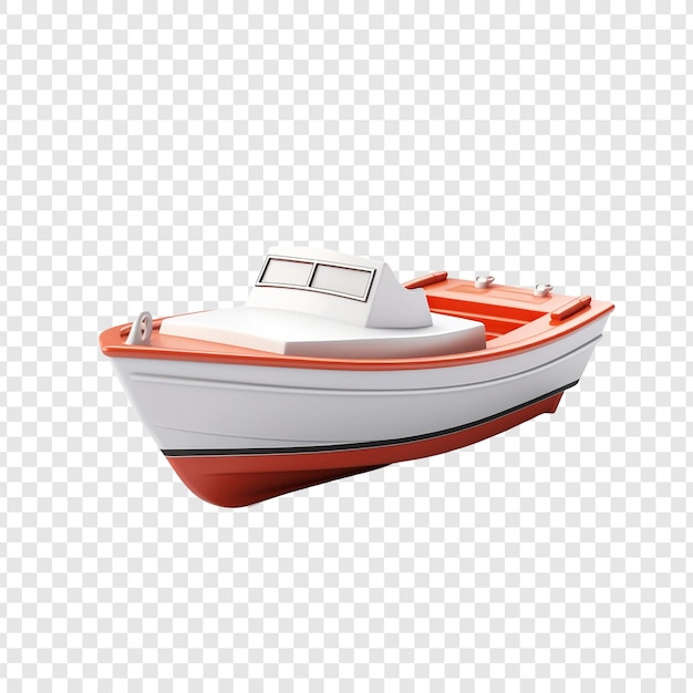 Free PSD 3d boat isolated on transparent background