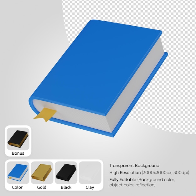 Бесплатный PSD 3d книга