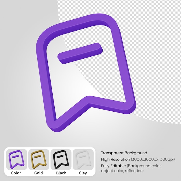 Free PSD 3d bookmark icon