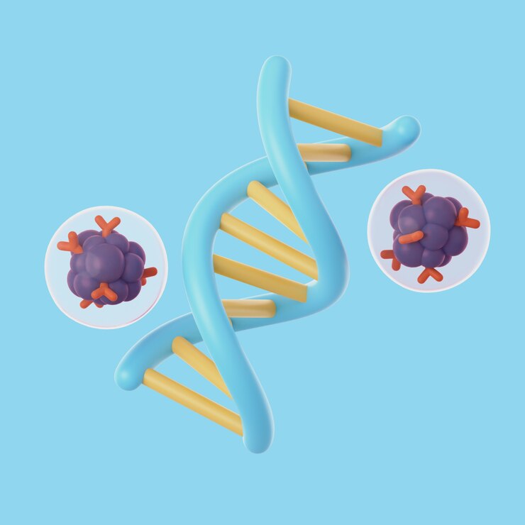 無料PSD dna を持つ 3 d のがんアイコン