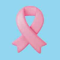 Free PSD 3d cancer icon with ribbon