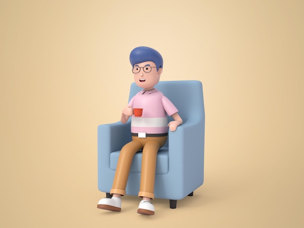 3d cartoon men illustration