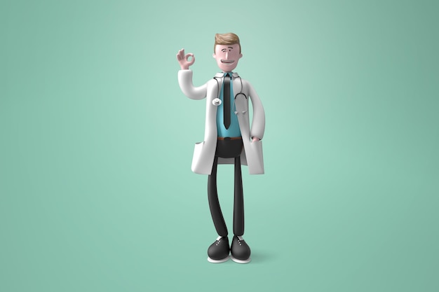 Free PSD 3d cartoon men illustration