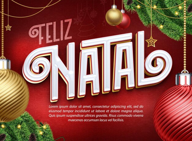 3d christmas enchanted logo for brazil