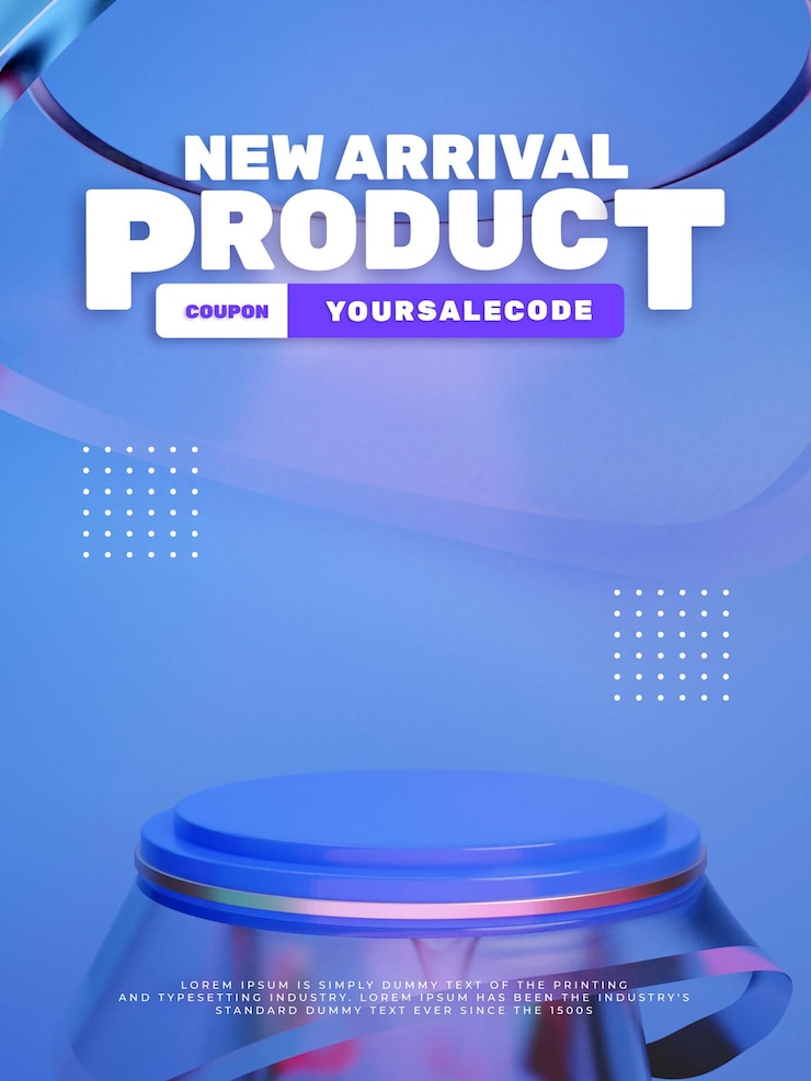 Free PSD 3d clean glass podium product display