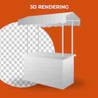 Free PSD 3d counter stand booth event