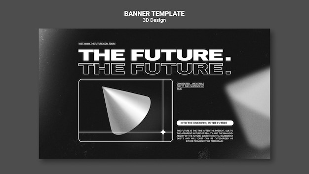 PSD gratuito modello di banner design 3d