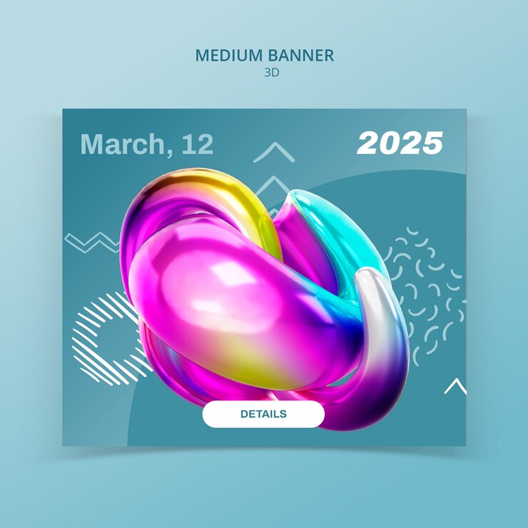 Free PSD 3d design presentation template