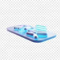 Free PSD 3d drug health tablet isolated on transparent background