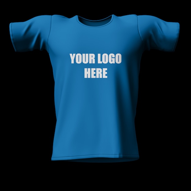 3D editable mock up of t-shirt front