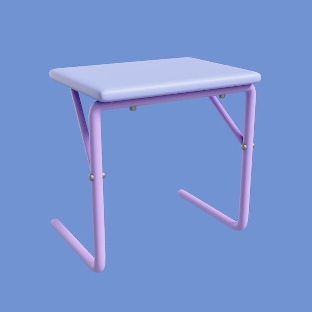 3d elderly icon with bed table