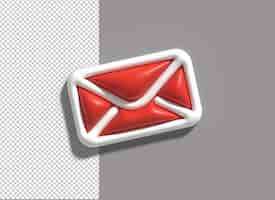 Free PSD 3d email icon 3d illustration design