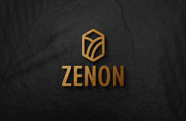 3d gold logo mockup psd 3d gold logo mockup psd