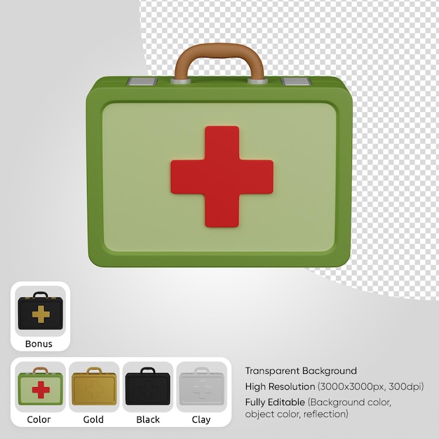 Free PSD 3d first aid kit