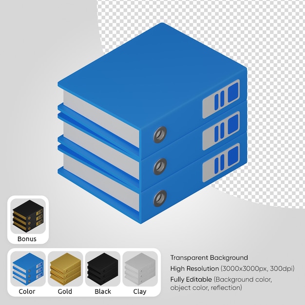 PSD gratuito archivio cartelle 3d