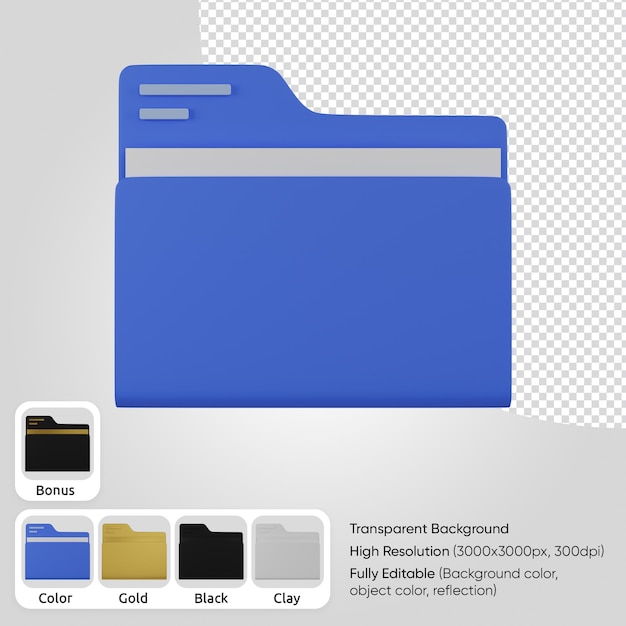 Free PSD 3d folder
