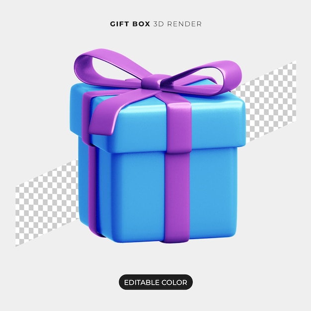 3d gift box icon design isolated