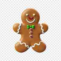 Бесплатный PSD 3d gingerbread man весёлое рождественское печенье