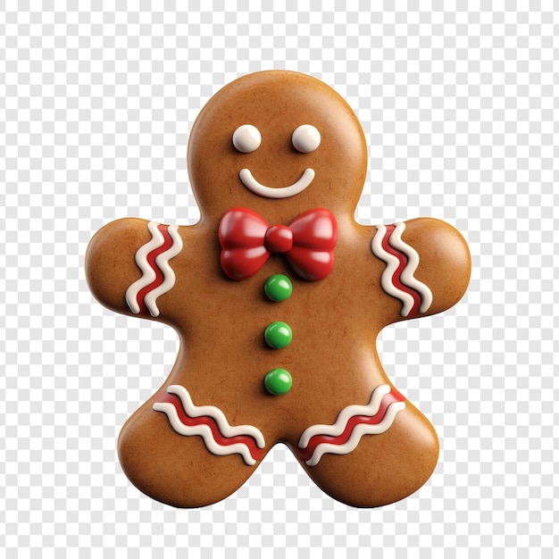 PSD gratuito 3d gingerbread man buon natale cookie